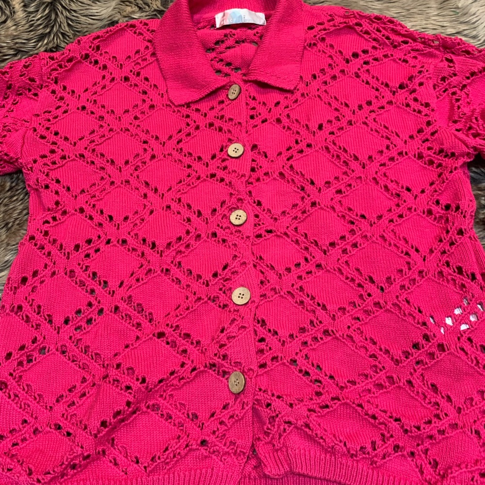 Free people Beach Emily Fauxchet Cardigan Size L